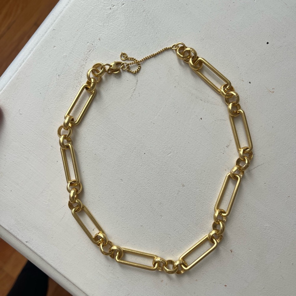 Madewell gold chunky chain link necklace